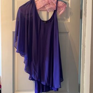 Bebe Dress with Chiffon Overlay